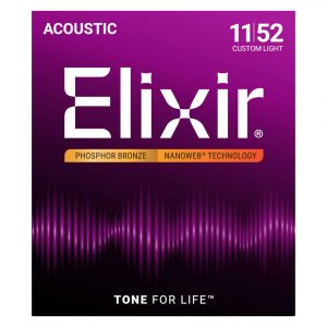 Elixir 16027 Nanoweb Custom Light 11/52 Saiten Acousticgitarre