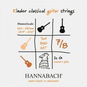 Hannabach Set 890 MT 7/8 Saiten Klassikgitarre kurze Mensur