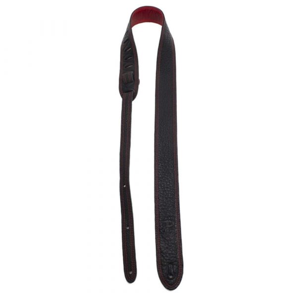 Perri's Premium Leather 6557 Ledergurt für Gitarre, black/cherry